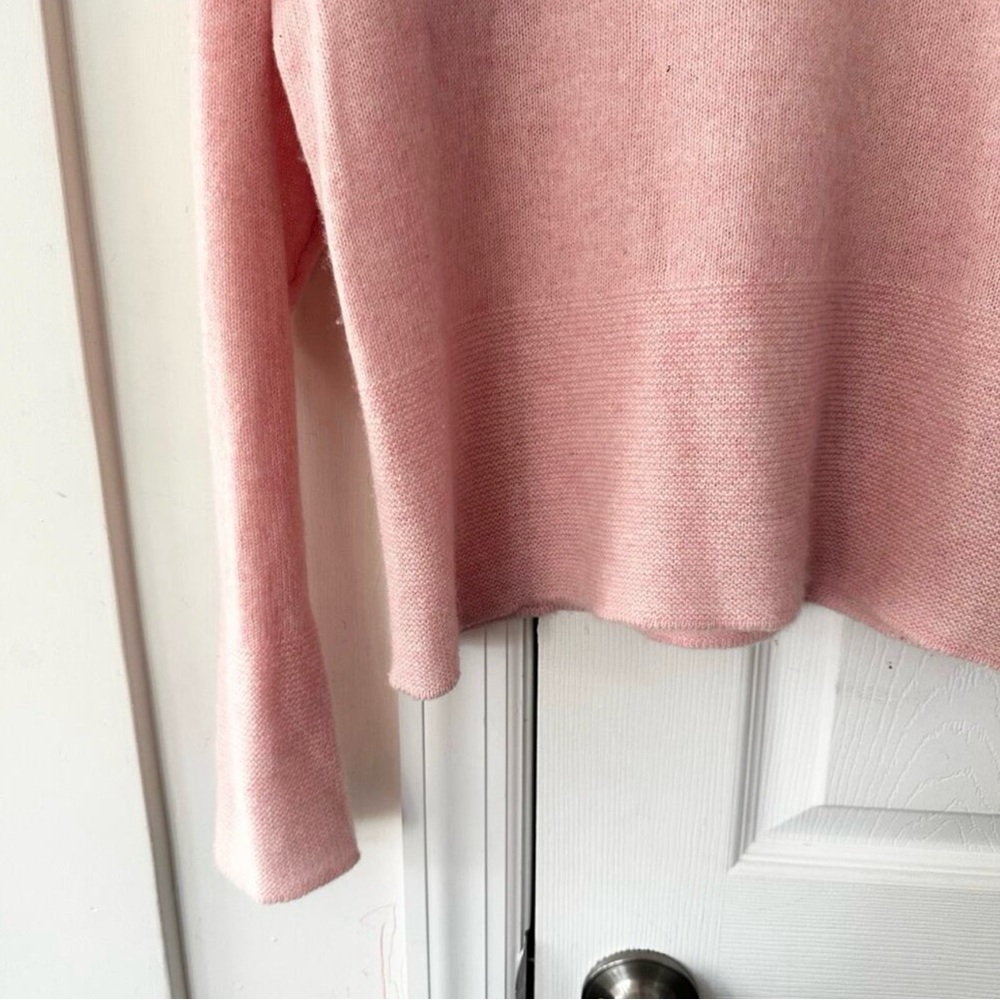 Brodie Cashmere Blush Pink High Neck Solid Soft Knit Sweater Women Medium - Picture 3 of 5